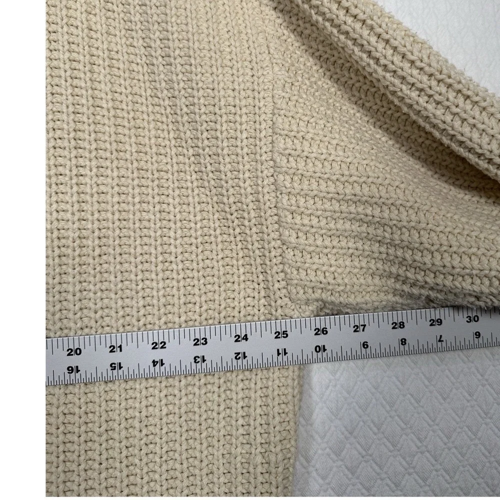 Free People Womens S Cream Oversized Cowl Neck Chunky Knit Sweater OB906352‎